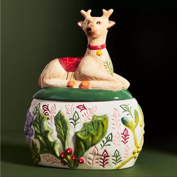 Reindeer cookie jar from Anthropologie - Picture 1 of 4